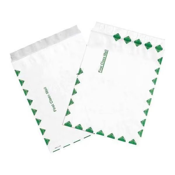 Tyvek® Flat Envelopes, 9" x 12", First Class, White/Green, 100/Case, Tyvek, Mfr#: TYF0912FC