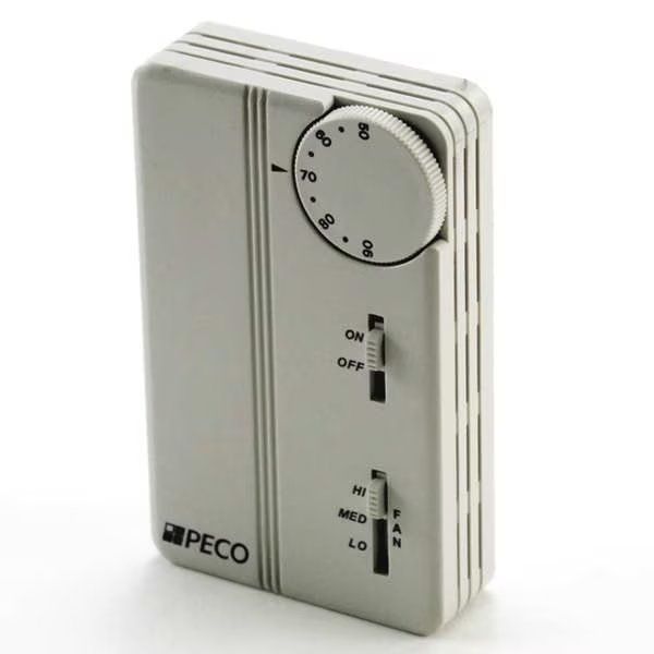 Thermostat On/Off, 24-277V, 3 SPD, Vertical, Peco, Mfr#: TA155-017