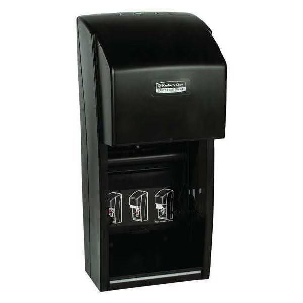 Vertical Single Roll Toilet Paper Dispenser (09021), Black, 6.0" x 13.6" x 6.6" (Qty 1), Kimberly-Clark Professional, Mfr#: 09021