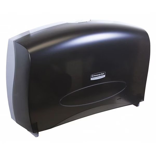 Essential™ Cored Jumbo Roll Toilet Paper Dispenser (09551), Black, 20.43" x 13.12" x 5.8" (Qty 1), Kimberly-Clark Professional, Mfr#: 09551