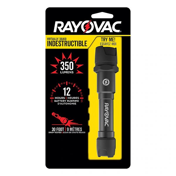 LED Flashlight, PK8, Rayovac, Mfr#: ROVDIY2AA1