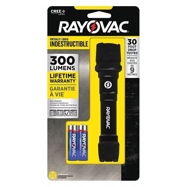 LED Flashlight, PK8, Rayovac, Mfr#: ROVDIY2AA1