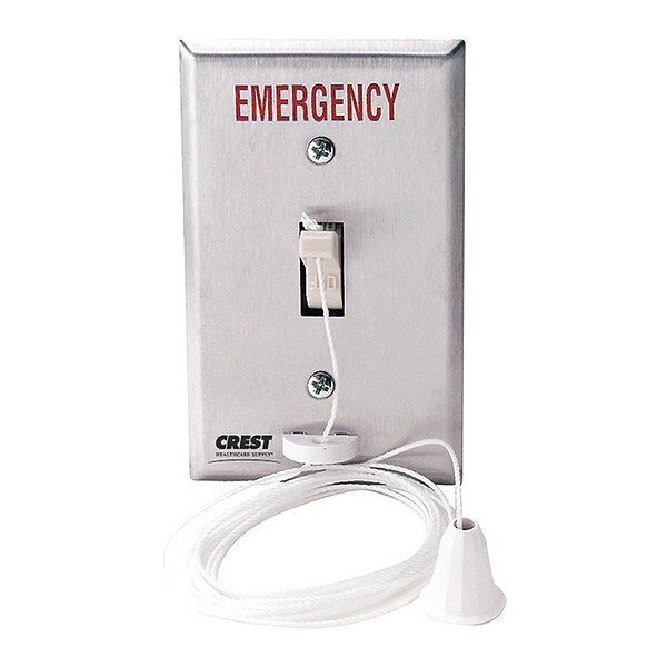 Pullcord Station, 12-120 V, 15A, 1-Gang, Crest Healthcare, Mfr#: 4303-FE