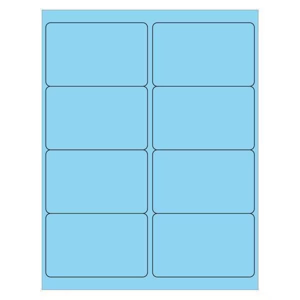 Tape Logic® Rectangle Laser Labels, 4" x 2 1/2", Pastel Blue, 800/Case, Tape Logic, Mfr#: LL179BE