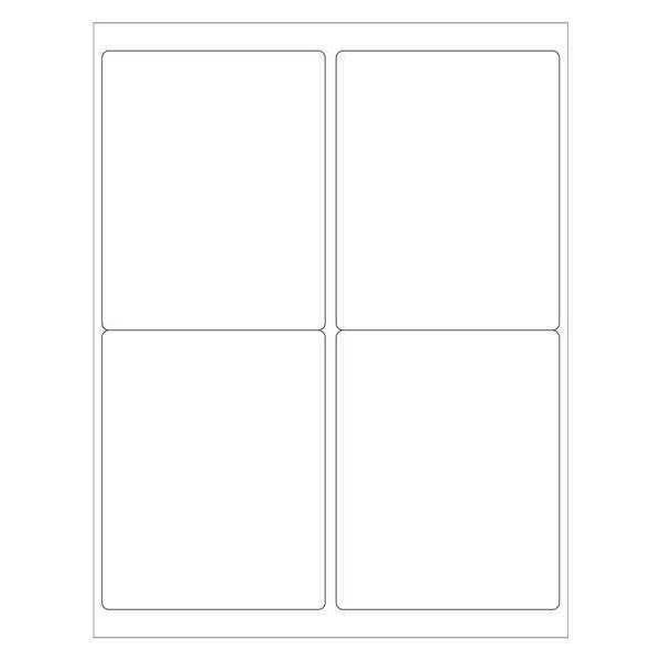 Tape Logic® Laser Labels, Rectangle, Master Case, 4" x 5", White, 4000/Case, Tape Logic, Mfr#: LL129MC