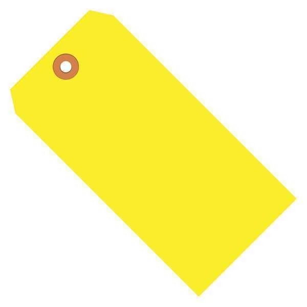 Shipping Tags, 13 Pt., 2 3/4" x 1 3/8", Fluorescent Yellow, 1000/Case, Partners Brand, Mfr#: G12011A
