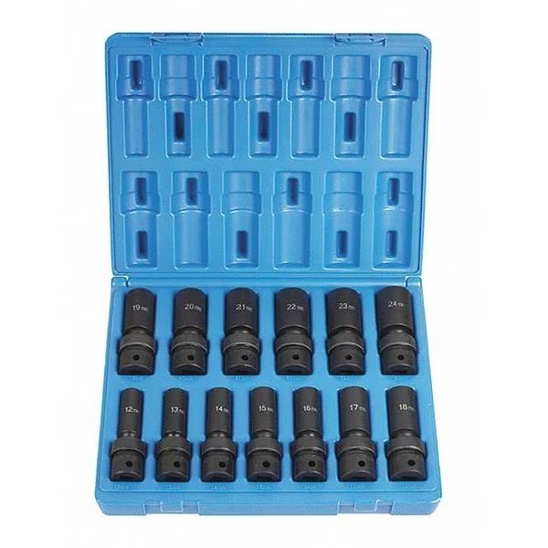 1/2" Drive Metric, 13 pcs, Grey Pneumatic, Mfr#: 1313UMD