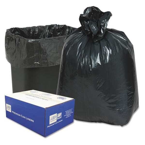 16 gal Trash Bags, 24 in x 33 in, Medium-Duty, 0.6 mil, Black, 500 PK, Classic, Mfr#: WEBB33