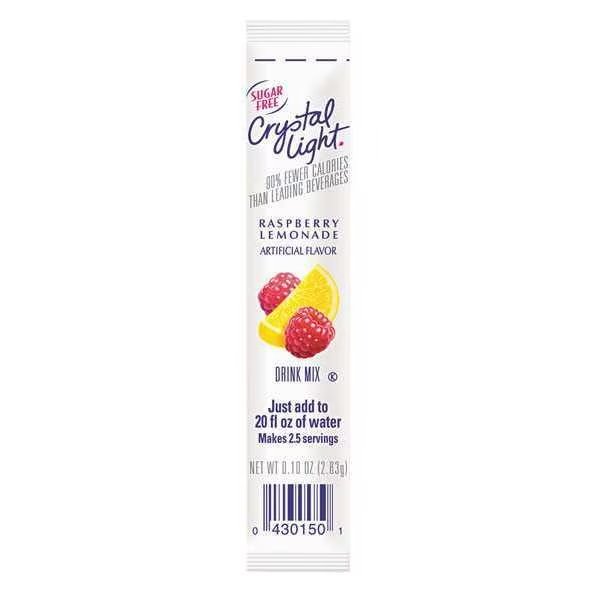 On the Go Tea Mix Powder, 0.16 oz., Mix Powder, Raspberry Lemonade, 30 PK, Crystal Light, Mfr#: 00015