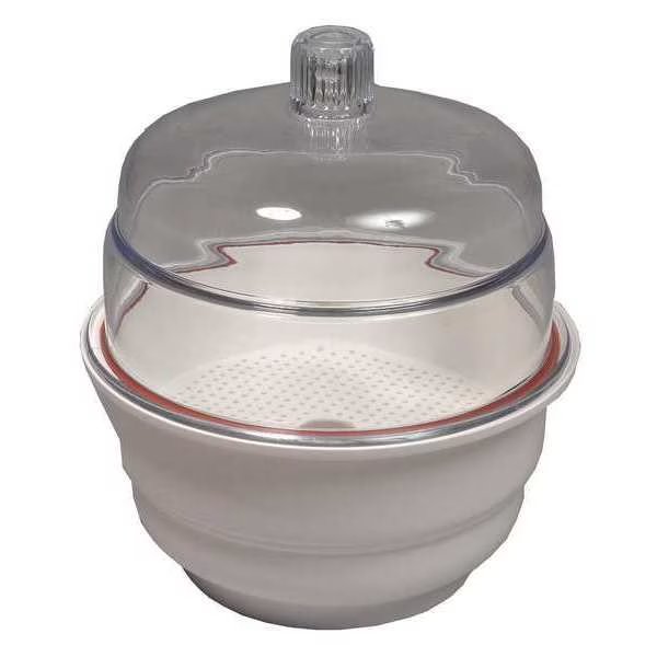 Desiccator, Non-Vac, White Base, PP/PC, 10", United, Mfr#: 55203