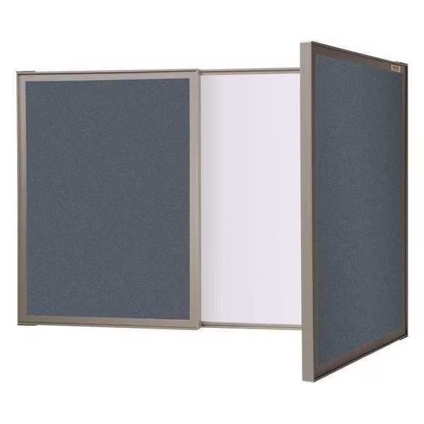 VisuALL PC Cabinet,w/Markerboard,Blue, Mfr#: 41301, GHENT
