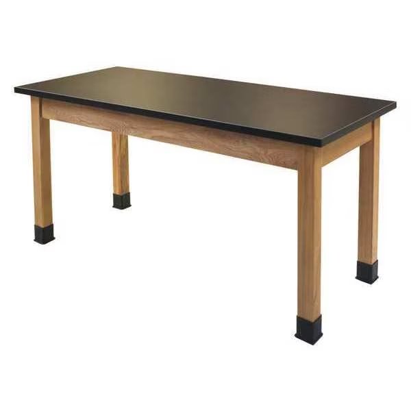Rectangle Chem-ResTopLabTable, 24x54x30" , 24" W 54" L 30" H, , National Public Seating, Mfr#: SLT1-2454C