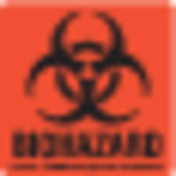 Biohazard Label, Orange, 2"x2", PK500, Labelmaster, Mfr#: H-BBL4