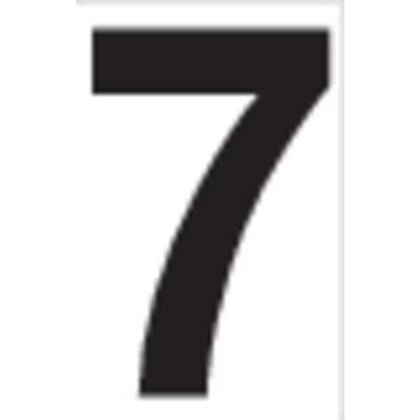 White Vinyl, 3.5"Numeral, 7, DOT, PK50, Labelmaster, Mfr#: NUMBER7W