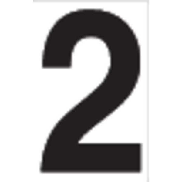 Clear Vinyl, 3.5", Numeral, 2, DOT, PK50, Labelmaster, Mfr#: NUMBER2R