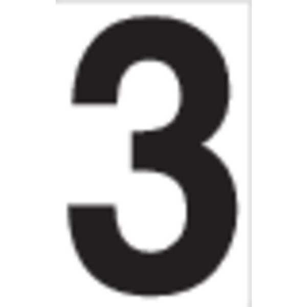 Clear Vinyl, 3.5", Numeral, 3, DOT, PK50, Labelmaster, Mfr#: NUMBER3R