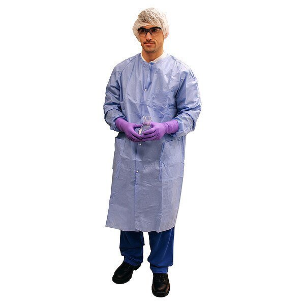Lab Coat, 3XL/4XL, Blue, SMS, PK20, Kimtech, Mfr#: 51905