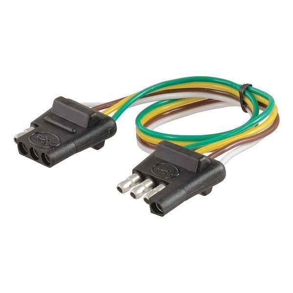Flat 4-Way Connector Plug/Socket, 58380, Curt, Mfr#: 58380