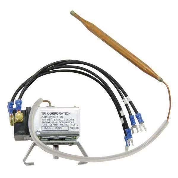 Thermostat, 38 ft., 3-1/2"D x 5"W, DPST, Markel Products, Mfr#: T5102