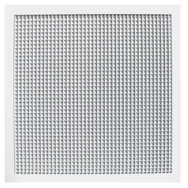 Return Air Grille, 11.75 X 11.75, Powder Coated, Aluminum, American Louver, Mfr#: SG-22X22-RTW-2PK