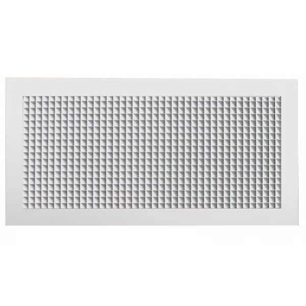 Return Air Grille, 23.75 X 11.75, Powder Coated, Aluminum, American Louver, Mfr#: SG-10x22-RTW-4PK
