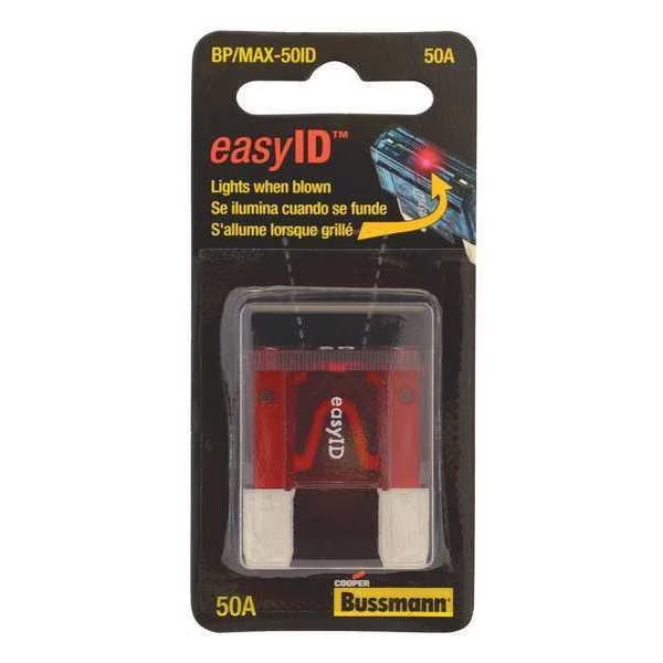 Automotive Fuse, MAX-ID Series, 50A, 32V DC, Indicating, Eaton Bussmann, Mfr#: BP/MAX-50ID
