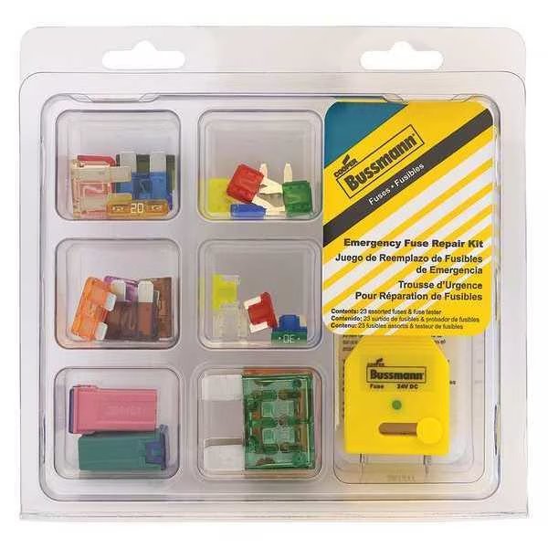 Automotive Fuse Kit, ATC, ATM, ATM-LP, FMX, MAX Series, 23 Fuses Included 3 A to 40A, Not Rated, Eaton Bussmann, Mfr#: No.24