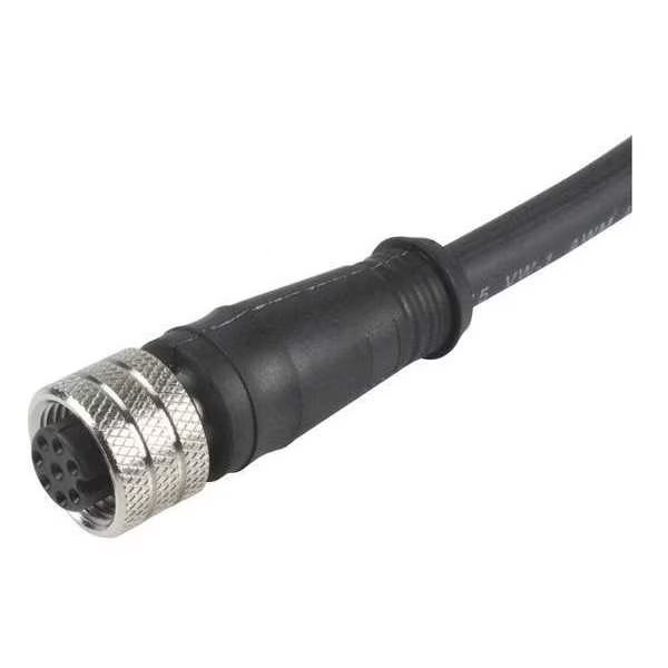 M12 Shielded Cable, 8 Pins, 2.0m L, Ifm, Mfr#: E12402