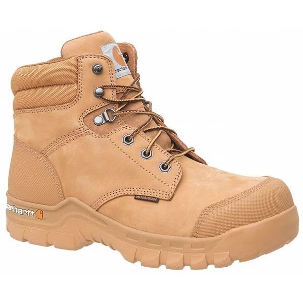 Size 9-1/2 Men's 6 in Work Boot Composite Work Boot, Wheat, Carhartt, Mfr#: CMF6356