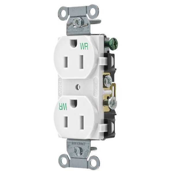 15A Duplex Receptacle 125VAC 5-15R WH, EnjoyTool Select, Mfr#: CBRS15WWR