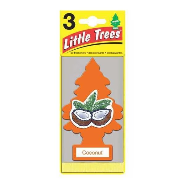 Air Freshener, Card with String, Yllw, PK3, Little Trees, Mfr#: U3S-32017