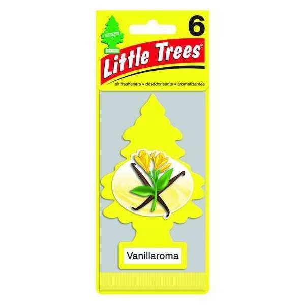 Air Freshener, Card w/String, Yellow, PK6, Little Trees, Mfr#: U6P-10105