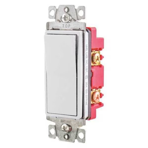 Wall Switch, 20A, White, 4-Way Type, Rocker, EnjoyTool Select, Mfr#: 9904W