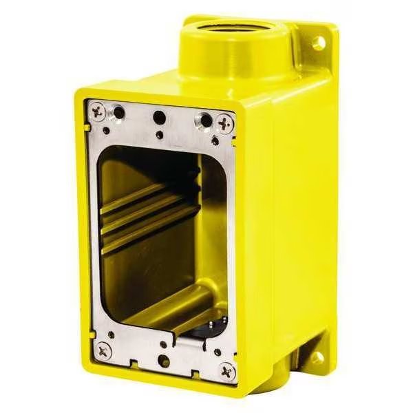 Weatherproof Electrical Box, 22 cu in, FD Box Type, 1 Gang(s), Thermoplastic, Rectangular Shape, Hubbell, Mfr#: HBL60CM83A