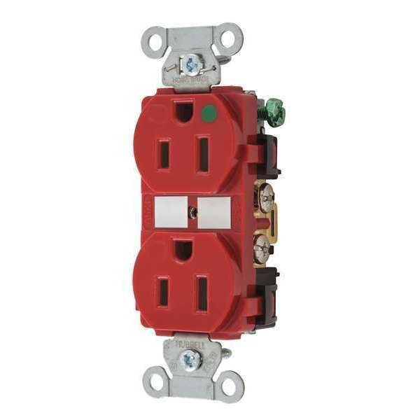 15A Duplex Receptacle 125VAC 5-15R RD, EnjoyTool Select, Mfr#: 8200HBRED