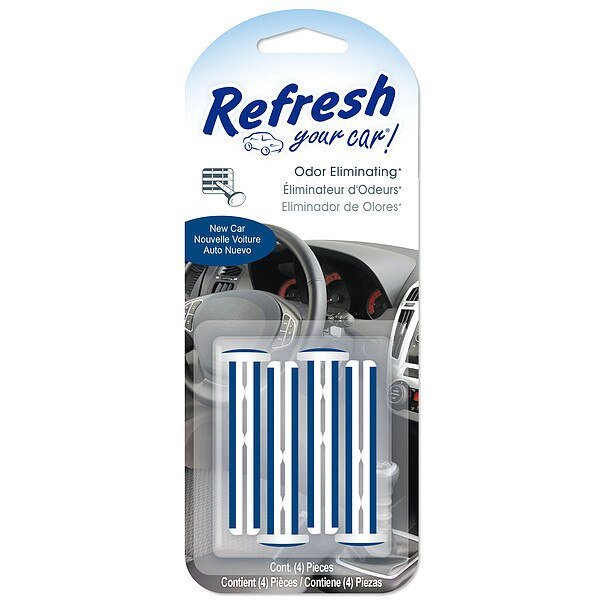 Air Freshener, Stick, New Car, PK4, Refresh, Mfr#: RVS205-4AME