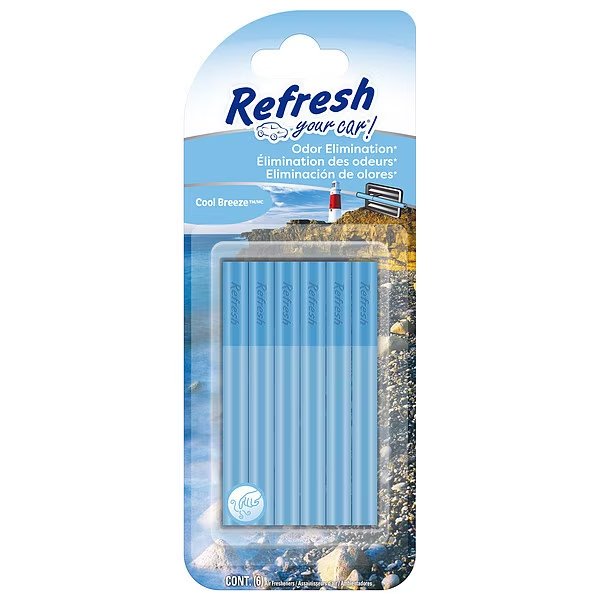 Air Freshener, Stick, Blue/White, PK6, Refresh, Mfr#: RVS302-6AME