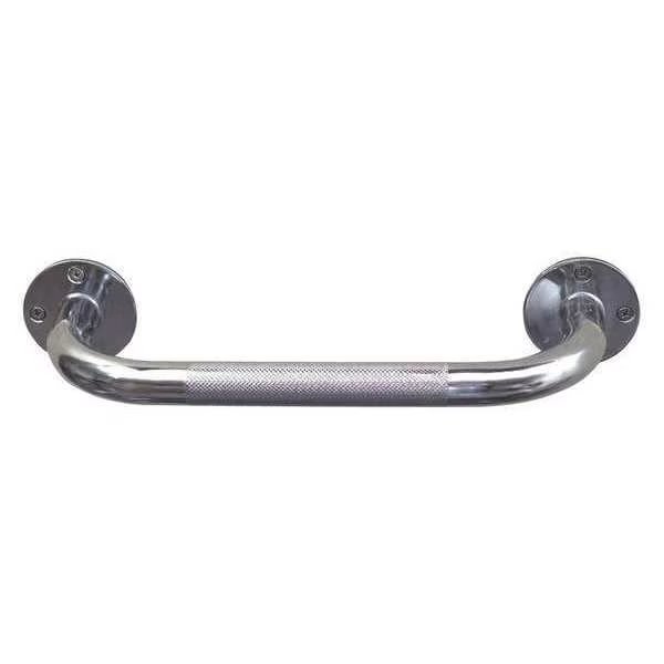 12" L, Knurled, Steel, Grab Bar, Chrome plated, Healthsmart, Mfr#: 521-1570-0612HS