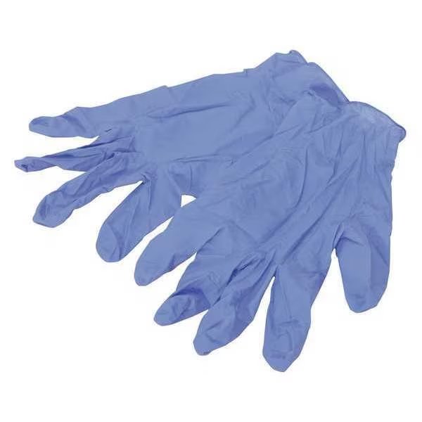 Disposable Gloves, 0.4 mil Palm, Nitrile, Powder-Free, L, 4 PK, Blue, Honeywell North, Mfr#: 522000N