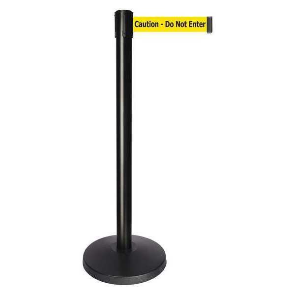 Barrier Post, 1 Belt, Caution Do Not Enter, Queueway, Mfr#: QPLUS-33-YA
