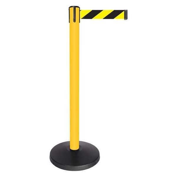 Barrier Post, Powder Coated Post, 1 Belt, Queueway, Mfr#: QPLUS-35-D4