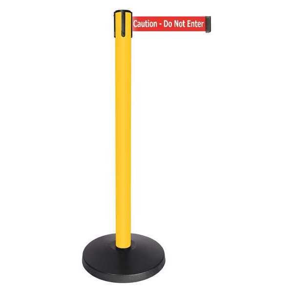 Barrier Post, Red/Wht Txt Belt, 40" Post H, Queueway, Mfr#: QPLUS-35-RG