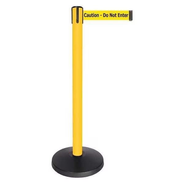 Barrier Post, Yellow Post, 40" Post H, Queueway, Mfr#: QPLUS-35-YA