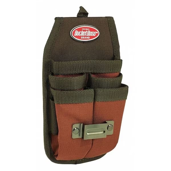Tool Pouch, Tool Sheath, Green, Polyester, 4 Pockets, Bucket Boss, Mfr#: 54184