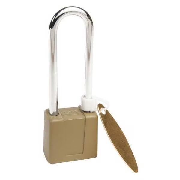 Padlock, Keyed Different, Long Shackle, Rectangular Hardened Steel Body, Hardened Steel Shackle, Ccl, Mfr#: 66R