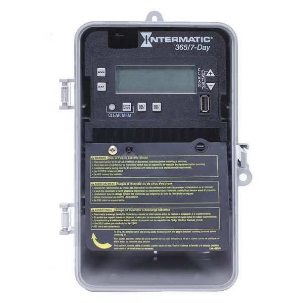 Electronic Timer, 7/365 Days, 30A, Intermatic, Mfr#: ET2725CP