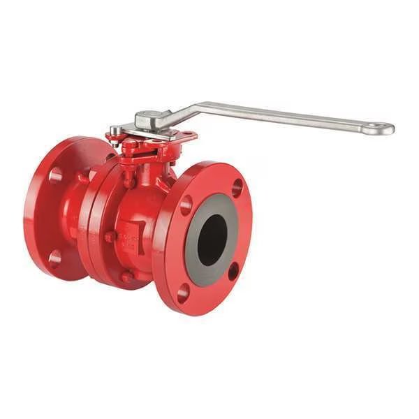 2" Flanged Carbon Steel Ball Valve Inline, Keckley, Mfr#: BVF2RF2FCSRGSL-200