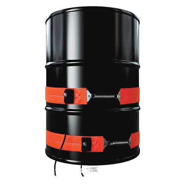Heavy Duty Drum/Pail Heater, Mid-Temp, 30 Gallon, 120VAC, 1000W, 58.5"Lx4"W, Briskheat, Mfr#: DHLS13