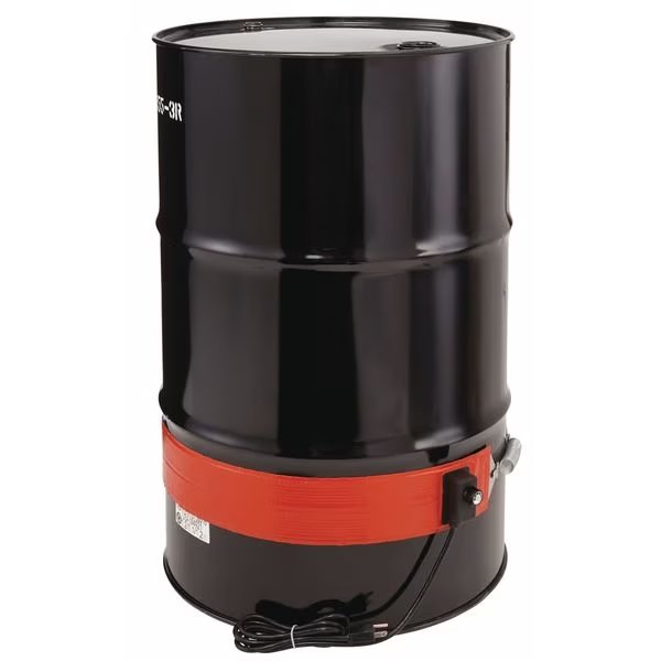 Heavy Duty Drum/Pail Heater, Mid-Temp, 55 Gallon, 120VAC, 1200W, 70"L x 4"W, Briskheat, Mfr#: DHLS15