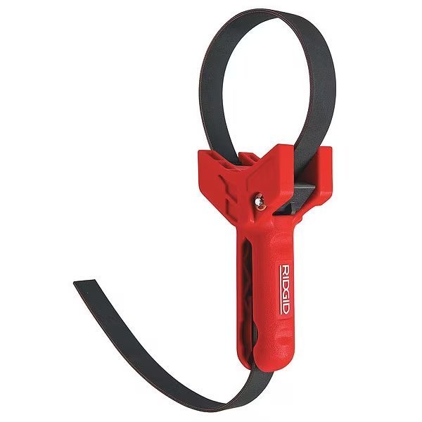 Strap Wrench, 3" to 8"Pipe Cap, 5"Handle L, Ridgid, Mfr#: 42478